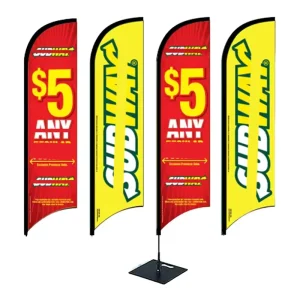 Custom Printed Double Sided Beach Flags Banner Factory Direct Outdoor Feather Flag Kit Promotional Flags Banners