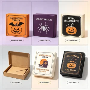 Custom Printed Halloween Kraft Mailer Box OEM ODM Holiday Packaging Box for Candy Snack Gift Packing