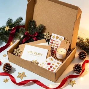 Custom Printed Holiday Kraft Gift Box OEM ODM Christmas Festival Paper Packaging Box For Gift Set