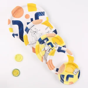Custom Printed Kangaroo Design Disposable Paper Plates Elegant Napkins for Special Occasions Party Supplies Kits