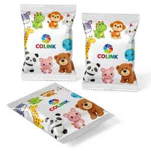 Custom Printed Kids Snack Packaging Bag Cute Cartoon Animal And Car Design Food Grade Pouches For Candy Cookies And Small Treats