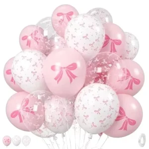 Custom Printed Logo 12inch Latex Balloons Pink Bow Advertising Personalized for Baby Shower Wedding Party Birthday