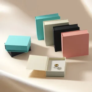 Custom Printed Logo Magnetic Flip Top Closure Luxury Jewelry Gift Packaging Paper Box