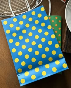 Custom Printed Star Paper Gift Bags Bulk Kids Birthday Holiday Xmas Snack Candy Flat Paper Packing Bags