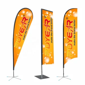 Custom Printing Feather Flag Advertising Beach Flags Promotional Flags Trade Show Teardrop Flag With Dye Sublimation Printing