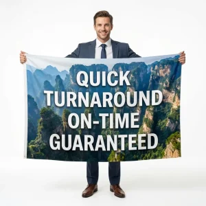 Custom Promotional Banner Sign Waterproof Double Sided Printing for Real Estate Listing Premium Polyester Any Logo Design