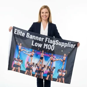 Custom Promotional Banner Sign Waterproof Dye Sublimation Printing for Real Estate Listing Premium Polyester Low MOQ