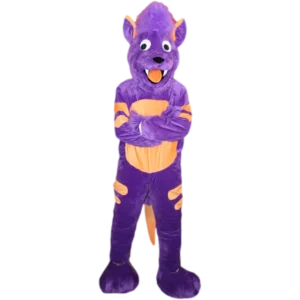 Custom Purple Wolf Mascot Costume Fancy Party Festival Dance Dress Costume for Adults