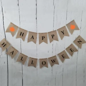 Custom Quality Hessian Jute Banner Set for Various Christmas Graduation Halloween Diwali Back School Quality Burlap Banners