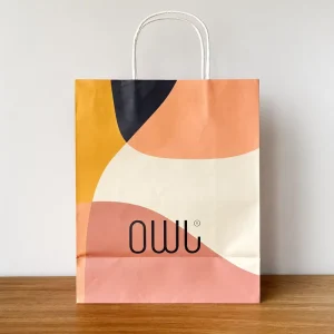 Custom Recycled Kraft Paper Gift Bags With Logo for Holiday Party Favors and Small Gifts