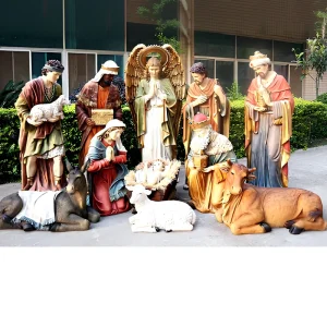 Custom Resin Religious Sculptures Jesus Christ Statues Fiberglass Life Size Christian Jesus Christ Nativity Sculpture