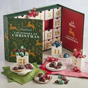Custom Rigid Magnetic Closure Gift Box Holiday Countdown 12 24 Days Advent Calendar Christmas Gift Box