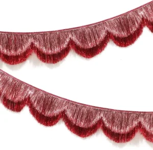 Custom Romantic Event Backdrop Scallop Tinsel Fringe Banner