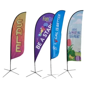 Custom Safety Decorations Feather Beach Flag Banner