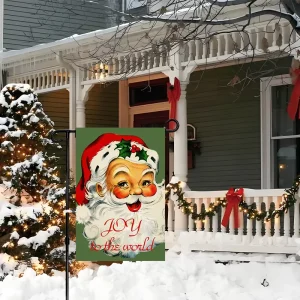 Custom Santa Claus Christmas Art Decor Modern Style Garden Flag Banner Display Accessory Festive Outdoor Decorations Polyester