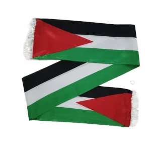 Custom Satin Sports Fan Scarf with Tassels Custom Logo Printed Knitted Cheering Shawl Flag Banner for Events