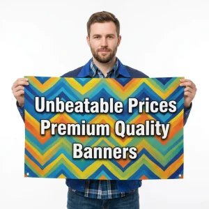 Custom Seasonal Banners for New Year Event Fade Resistant Knitted Polyester Full Color Digital Printing Source Factory Y