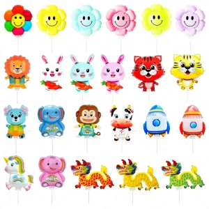 Custom Shaped Clip Holder Balloon Kid’s Interactive Toy Animal Handheld Foil Balloon With Clip and Stick for Party Favor
