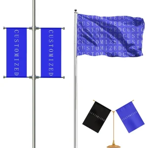 Custom Size Double Sided Logo Print Graduation Ramadan Banner Flag for Sports Parties Outdoor Use Polyester