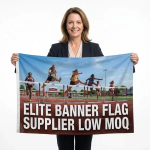 Custom Size Personalized Holiday Banner Flags for Christmas Decoration Polyester Double Sided Printing Weatherproof Y