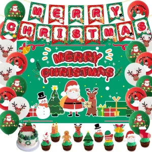 Custom Size Portable Eco Friendly Vinyl Digital Printed Merry Christmas Santa Claus Banner for Photo Props Wall Decor Flag