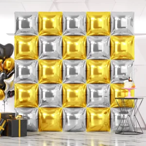 Custom Square Background Wall Balloons Party Birthday Decoration Christmas Wedding Party Aluminum Film Balloons