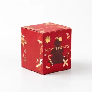 Custom Square Christmas Gift Packaging Box Foldable Cardboard Box for Holiday Small Gift & Treats
