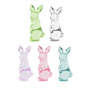 Custom Standing Rabbit Decorations Solid Color Acrylic Rabbit Easter Baubles Home Decorations