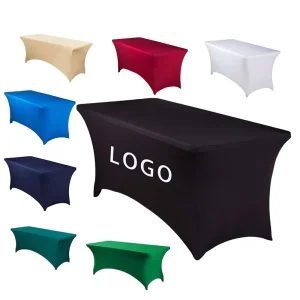 Custom Table Runner With Business Logo Promotional Items Rectangular Custom Table Cover With Logo stretch Table Cover With Logo