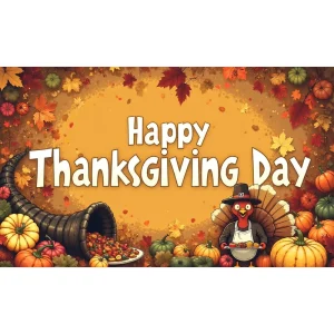 Custom Thanksgiving Background Cloth Banner Decoration Holiday Party Scene Arrangement Event Props