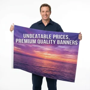 Custom Vinyl Banners Double Sided Printing Heavy Duty Polyester Durable Outdoor for Retail Promotion Any Logo Design