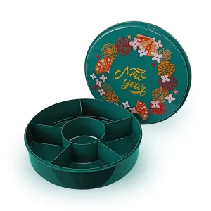 Custom Wedding Christmas Kid Candy Food Plastic Plate Dry Fruit Snack Tray Candy Box