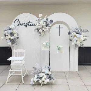 Custom Wedding Supplies Bride and Groom Ornaments Wedding Arch Circle Decorative Event Party Wedding Reception Backdrop Stand