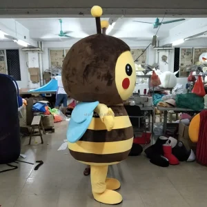 Custom Yellow Bee Mascot Costume Adult Size Walking Effect Performance Costume for Party