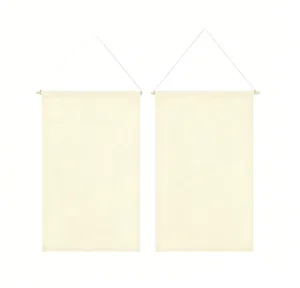 Custom Your Design Blank Sublimation Unprinted Blank Wall Banner Customizable Hanging Flag for Birthday & Holiday Decor