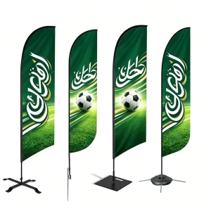 Custom logo Beach Flag Windproof Feather Beach Flag Custom Feather Flag