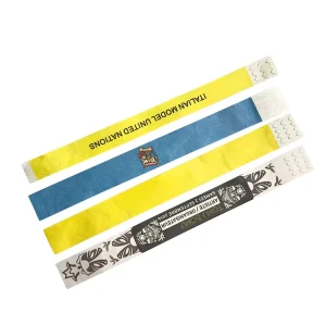 Custom logo Paper Wristbands Waterproof Disposable Paper Tyvek Wristbands for Concert
