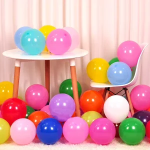 Customizable 5-Inch Thick Latex Balloons in Standard Colors for Birthday Wedding Festival Decorations