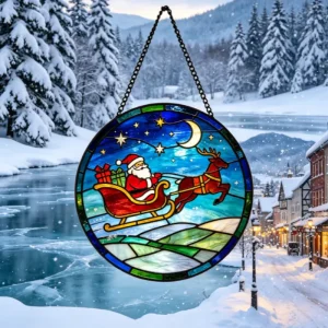 Customizable Animal Pattern Glass LED Ornaments Traditional Design Shape Laser Cut Transparent Art Decor