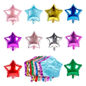 Customizable Color Star Shape 18-Inch Aluminum Foil Balloons for Birthday Halloween Holiday Parties Eco-Friendly