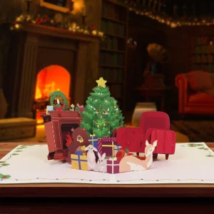 Customizable Gift Paper Christmas Wish Greeting Card With Music