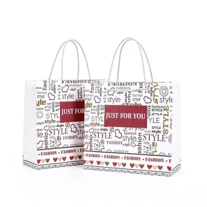 Customizable Graphic Paper Bag with Emotional Message and Urban Aesthetic for Social Media Promotions or Influencer Collabs