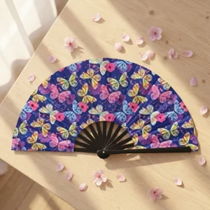 Customizable Large Folding Hand Fan for Men Women Chinese Style Painted Pattern Festive Promotion Gift Fan
