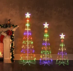Customizable Length Colorful Warm White LED Outdoor Christmas Tree Light Show Decorations Portable Easy Installation for Yard