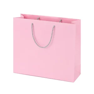 Customizable Plain Pink Gift Bag Multi Size Available for Corporate Gift Holiday Retail Display Packaging