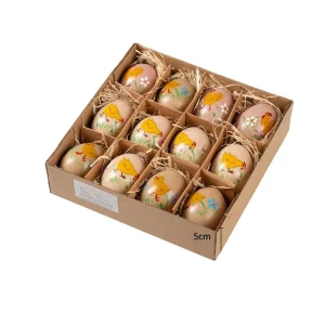 Customizable Small Chick Happy Nature Real Easter Egg Decoration Printed Toys for Easter Hunt Game Holiday Supplies