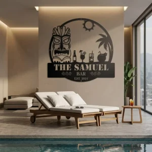 Customizable Stainless Steel Sculpture Beach Bar Logo Themed Hanging Wall Decorations Country Farmhouse Animal Designs for