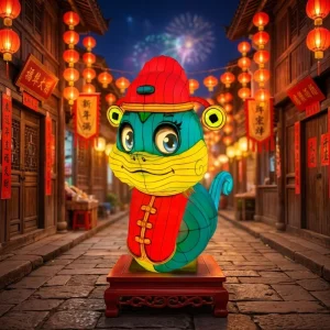 Customizable Traditional Chinese Festival Silk Lantern IP65 Animal Pig Motif Christmas Light for Landscape Decorations
