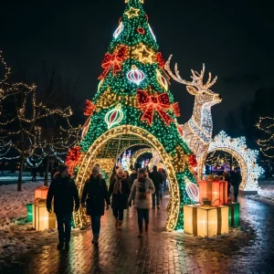 Customizable Waterproof LED Motif Lantern for Outdoor Christmas Tree Garden Lighting