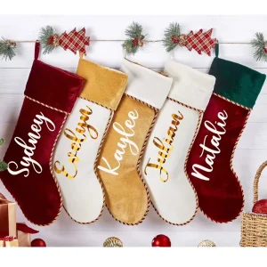 Customization Christmas Ornaments Luxury Velvet Christmas Decoration Cute Christmas Stocking